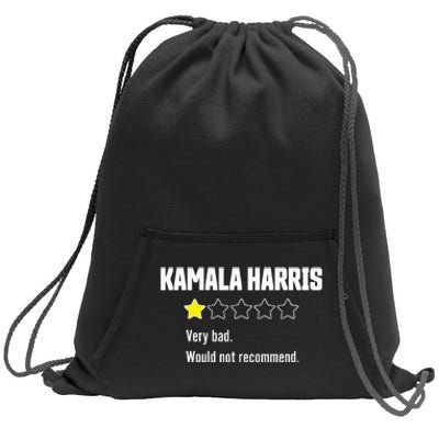 Review Of Kamala Very Bad 1 Star Sweatshirt Cinch Pack Bag