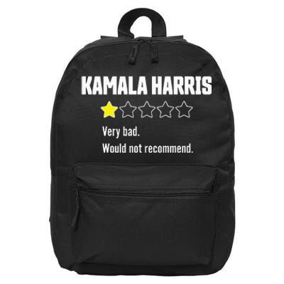 Review Of Kamala Very Bad 1 Star 16 in Basic Backpack