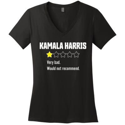 Review Of Kamala Very Bad 1 Star Women's V-Neck T-Shirt