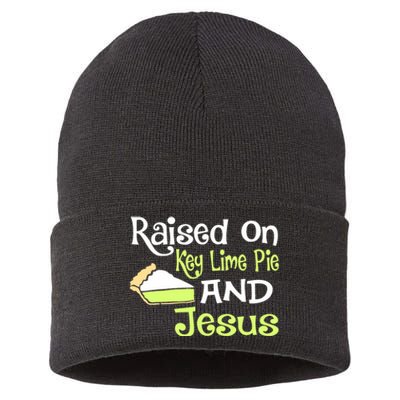 Raised On Key Lime Pie And Jesus Christian Sustainable Knit Beanie