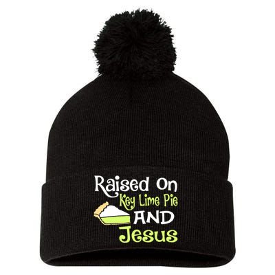 Raised On Key Lime Pie And Jesus Christian Pom Pom 12in Knit Beanie