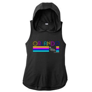 Retro Orlando Logo Ladies PosiCharge Tri-Blend Wicking Draft Hoodie Tank