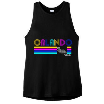 Retro Orlando Logo Ladies PosiCharge Tri-Blend Wicking Tank
