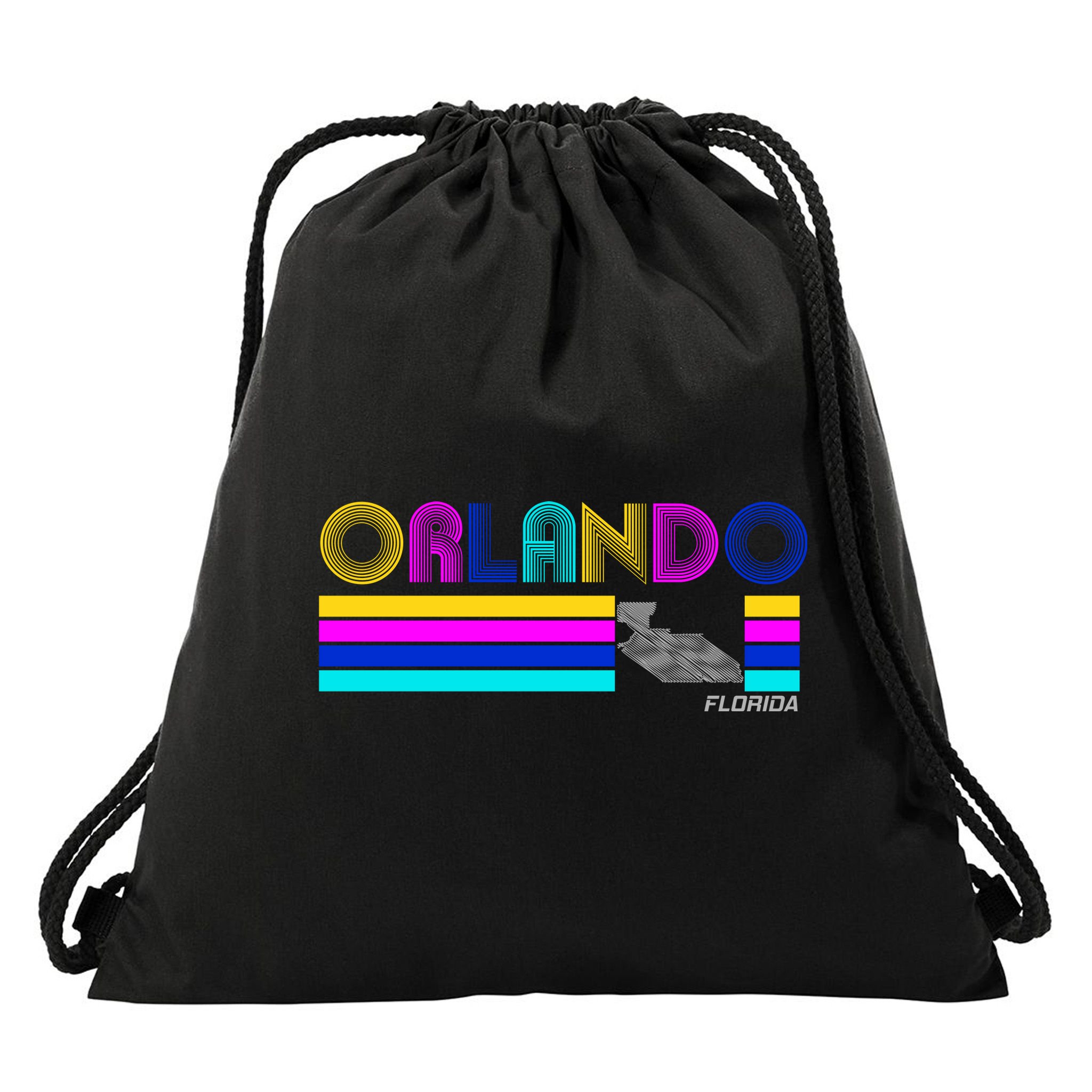 Retro Orlando Logo Drawstring Bag