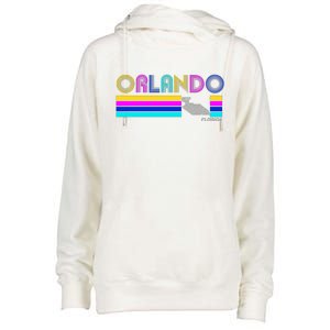 Retro Orlando Logo Womens Funnel Neck Pullover Hood