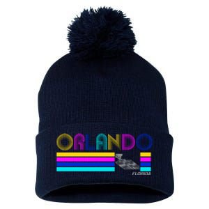 Retro Orlando Logo Pom Pom 12in Knit Beanie