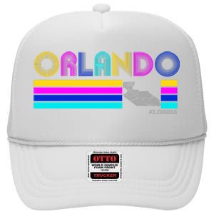 Retro Orlando Logo High Crown Mesh Back Trucker Hat