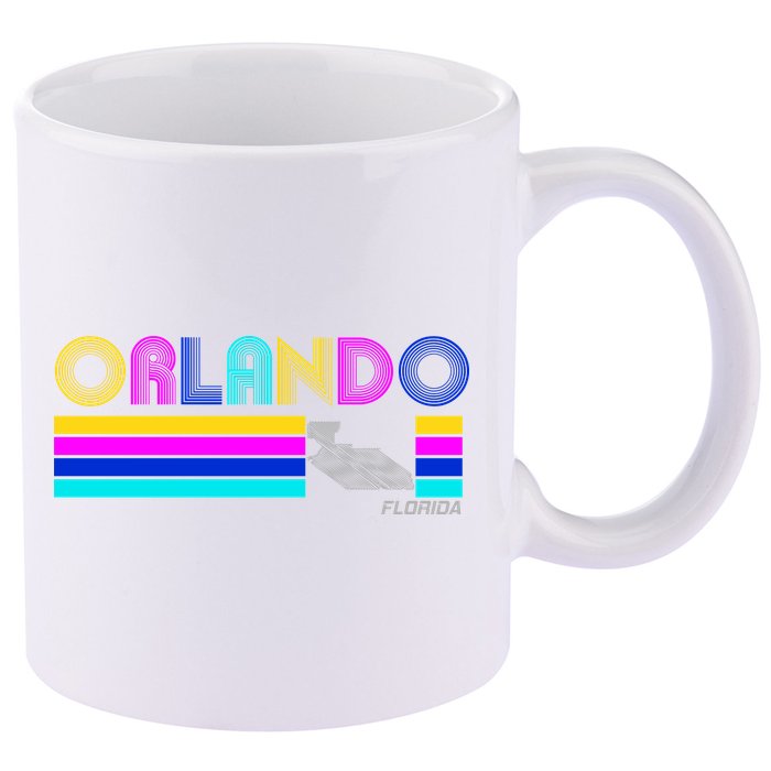 Retro Orlando Logo 11oz C Handle Ceramic Mug