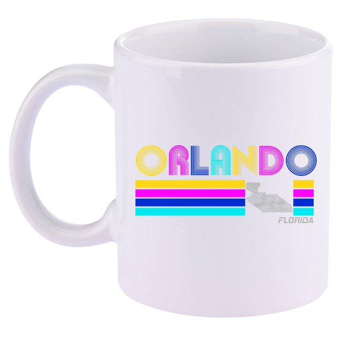 Retro Orlando Logo 11oz C Handle Ceramic Mug