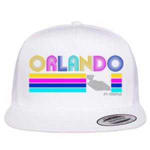 Retro Orlando Logo Flat Bill Trucker Hat