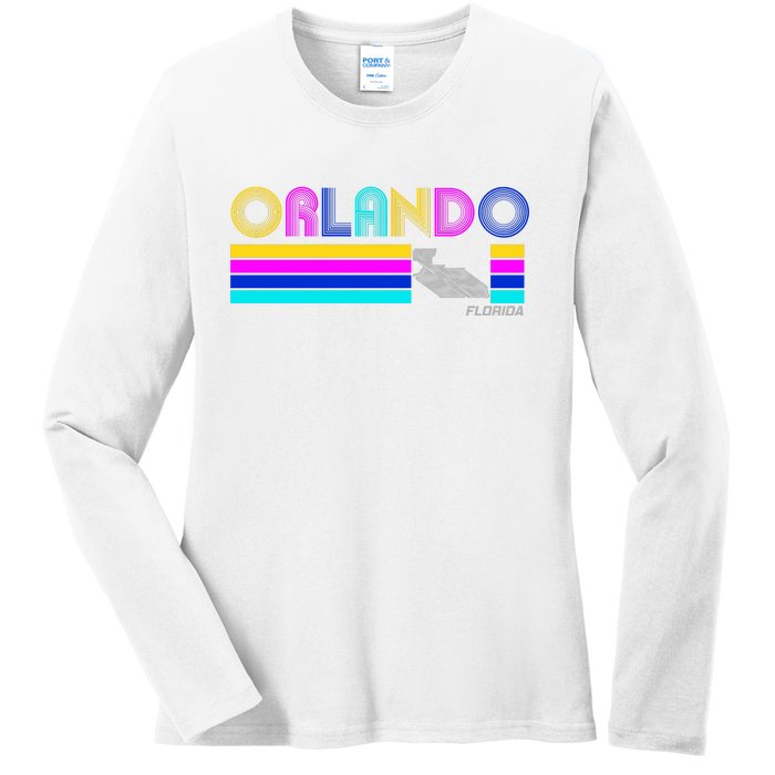 Retro Orlando Logo Ladies Long Sleeve Shirt