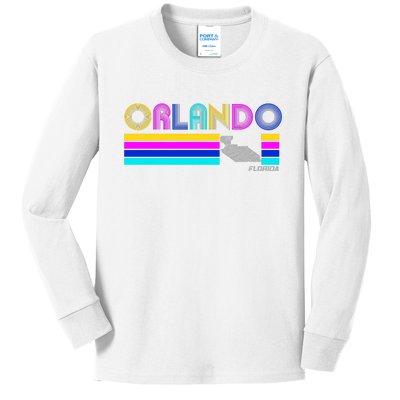 Retro Orlando Logo Kids Long Sleeve Shirt