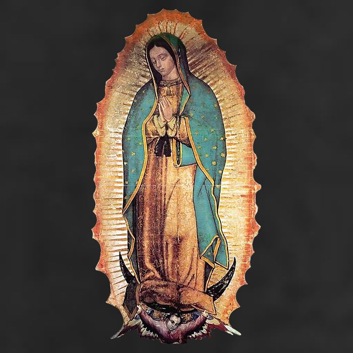Real Our Lady Of Guadalupe Virgin Mary Catholic 7 Panel Mesh Trucker Snapback Hat