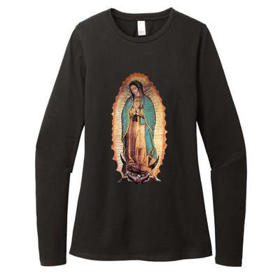 Real Our Lady Of Guadalupe Virgin Mary Catholic Womens CVC Long Sleeve Shirt