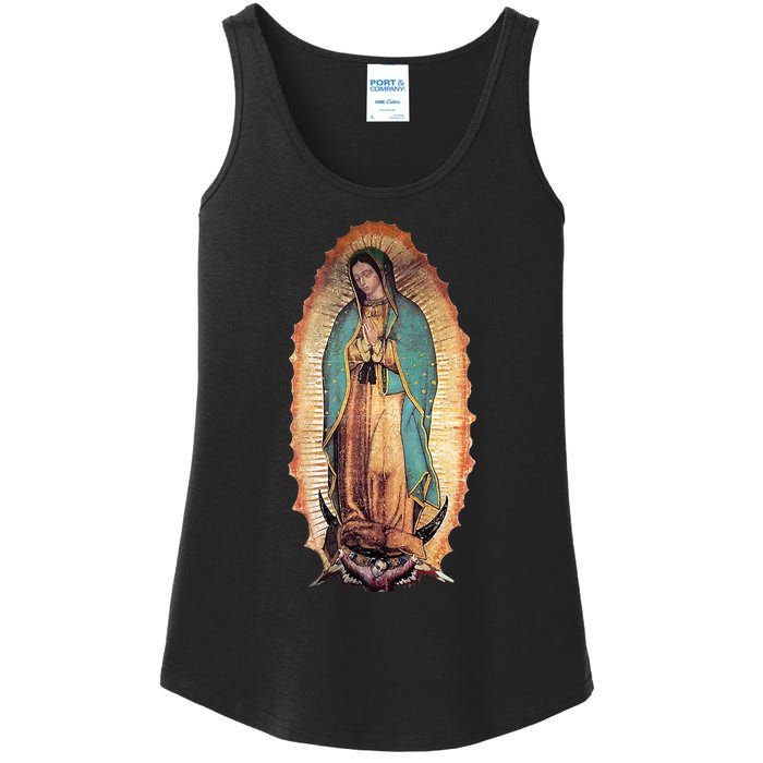 Real Our Lady Of Guadalupe Virgin Mary Catholic Ladies Essential Tank