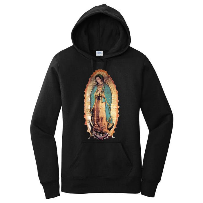 Real Our Lady Of Guadalupe Virgin Mary Catholic Women's Pullover Hoodie