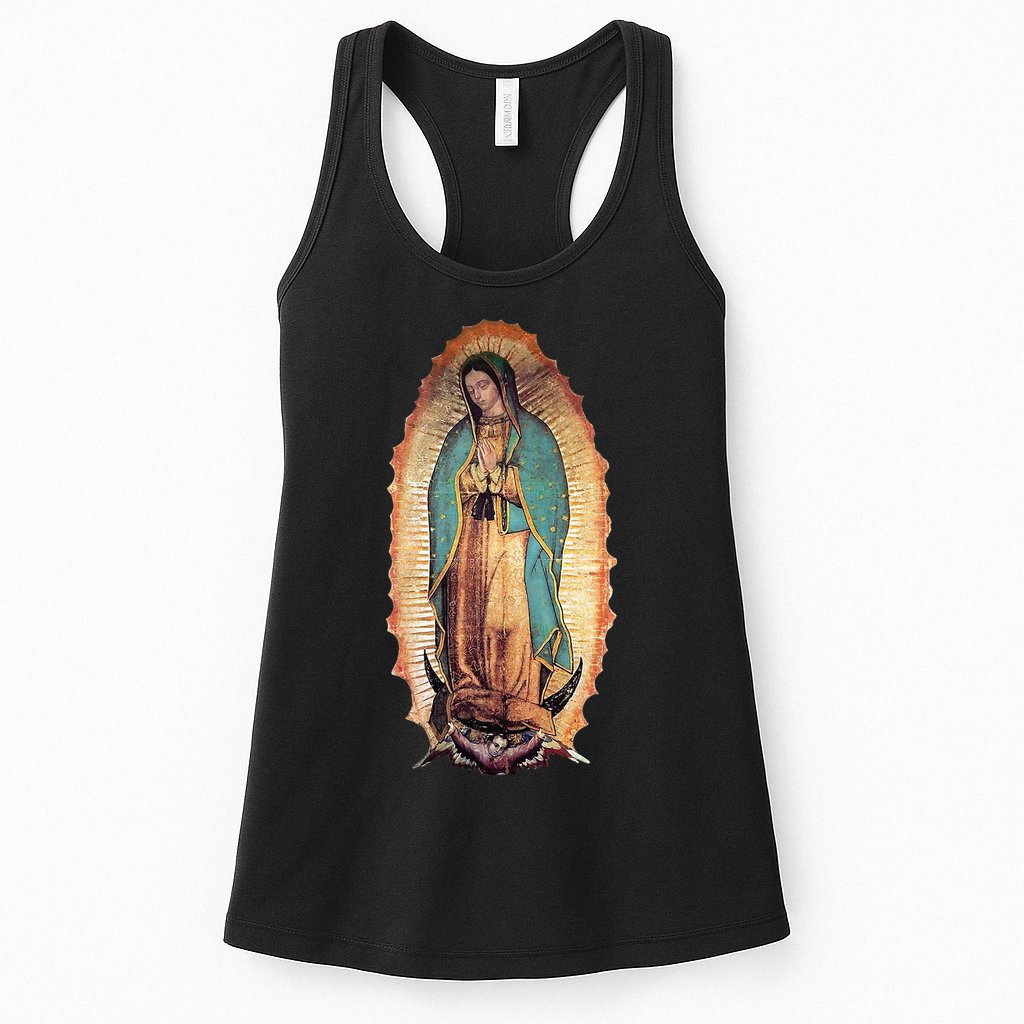Real Our Lady Of Guadalupe Virgin Mary Catholic Womens Tank Top