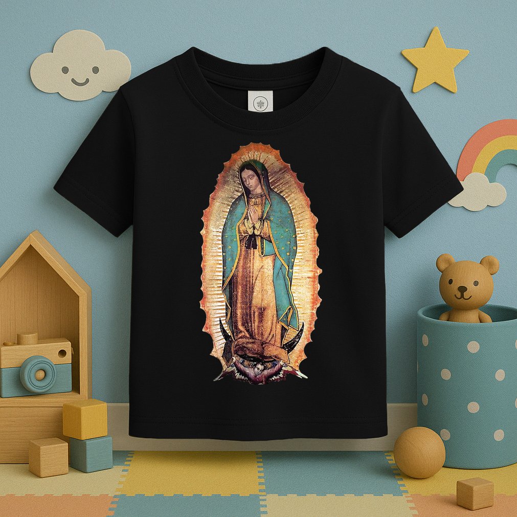 Real Our Lady Of Guadalupe Virgin Mary Catholic Toddler T-Shirt