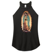 Real Our Lady Of Guadalupe Virgin Mary Catholic Women’s Perfect Tri Rocker Tank