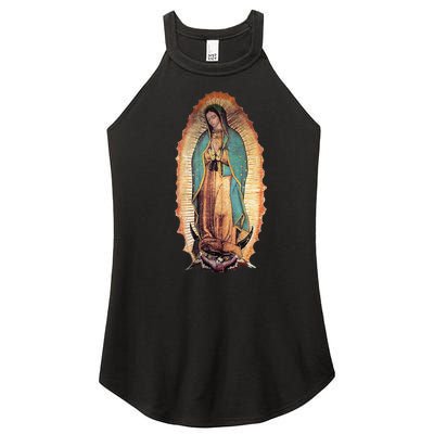 Real Our Lady Of Guadalupe Virgin Mary Catholic Women’s Perfect Tri Rocker Tank