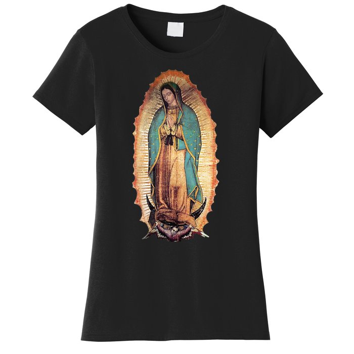 Real Our Lady Of Guadalupe Virgin Mary Catholic Women's T-Shirt