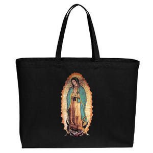 Real Our Lady Of Guadalupe Virgin Mary Catholic Cotton Canvas Jumbo Tote