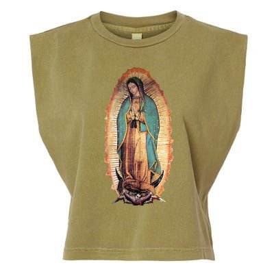 Real Our Lady Of Guadalupe Virgin Mary Catholic Garment-Dyed Women's Muscle Tee