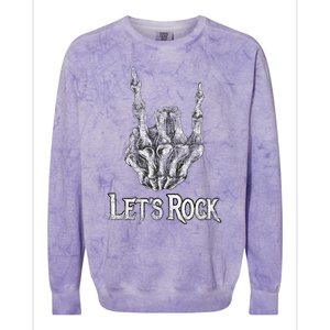 Rock On Lets Rock Concert Band Colorblast Crewneck Sweatshirt