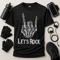Rock On Lets Rock Concert Band Cooling Performance Crew T-Shirt