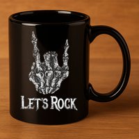 Rock On Lets Rock Concert Band 11oz C Handle Ceramic Mug