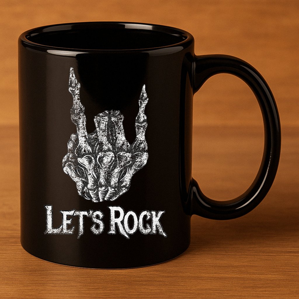 Rock On Lets Rock Concert Band 11oz C Handle Ceramic Mug