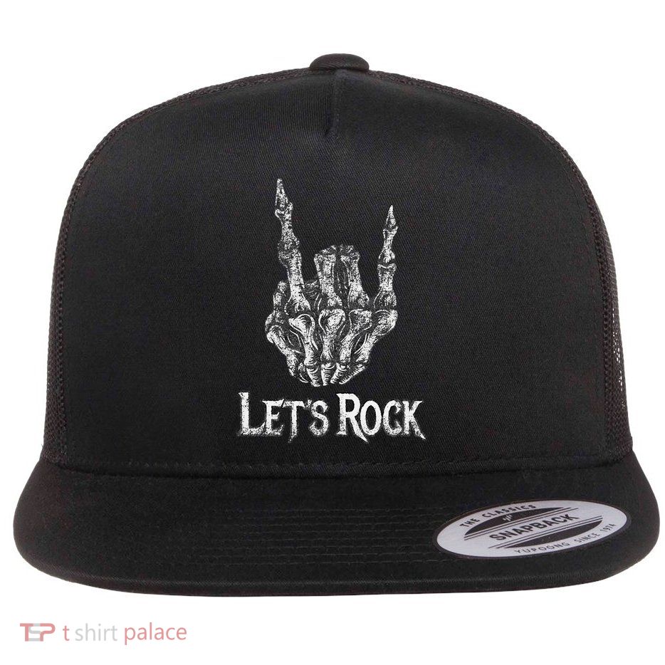 Rock On Lets Rock Concert Band Flatbill Hat