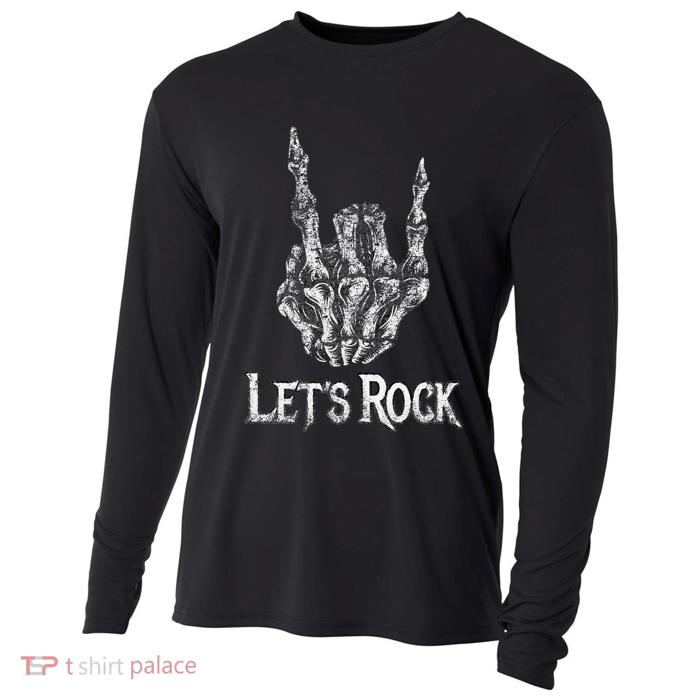 Rock On Lets Rock Concert Band Cooling Performance Long Sleeve Crew