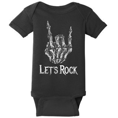 Rock On Lets Rock Concert Band Baby Bodysuit