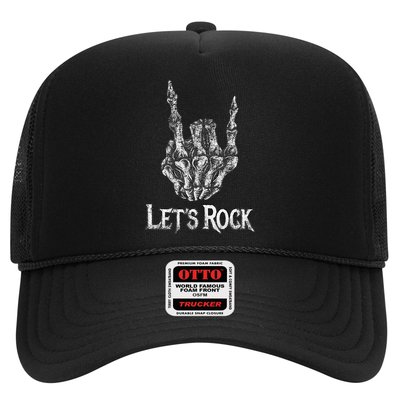 Rock On Lets Rock Concert Band Trucker Hat