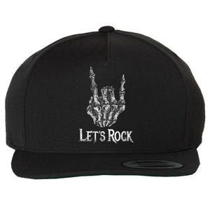 Rock On Lets Rock Concert Band Wool Snapback Cap