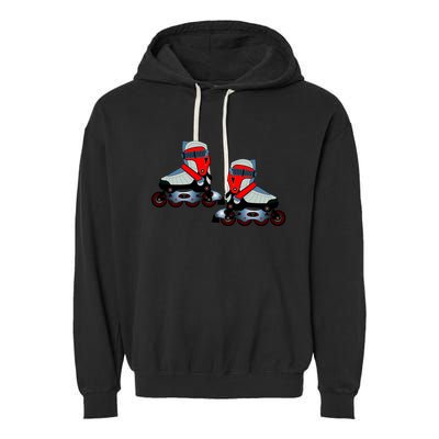 Roller Blades Garment-Dyed Fleece Hoodie