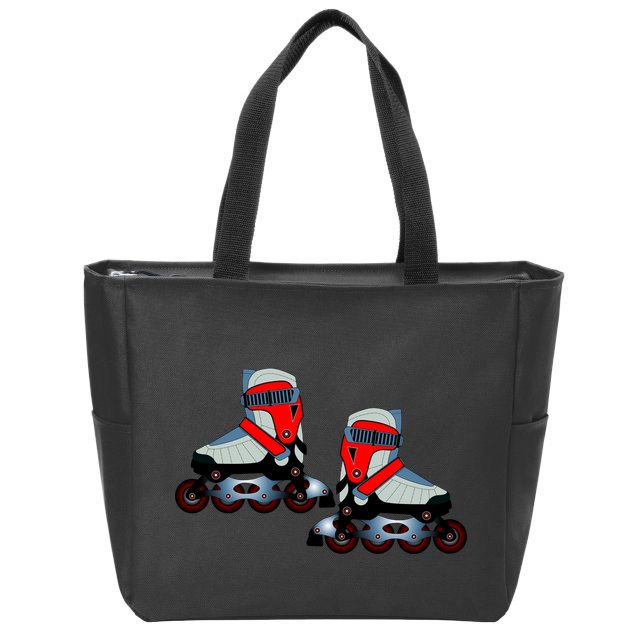 Roller Blades Zip Tote Bag