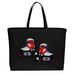 Roller Blades Cotton Canvas Jumbo Tote