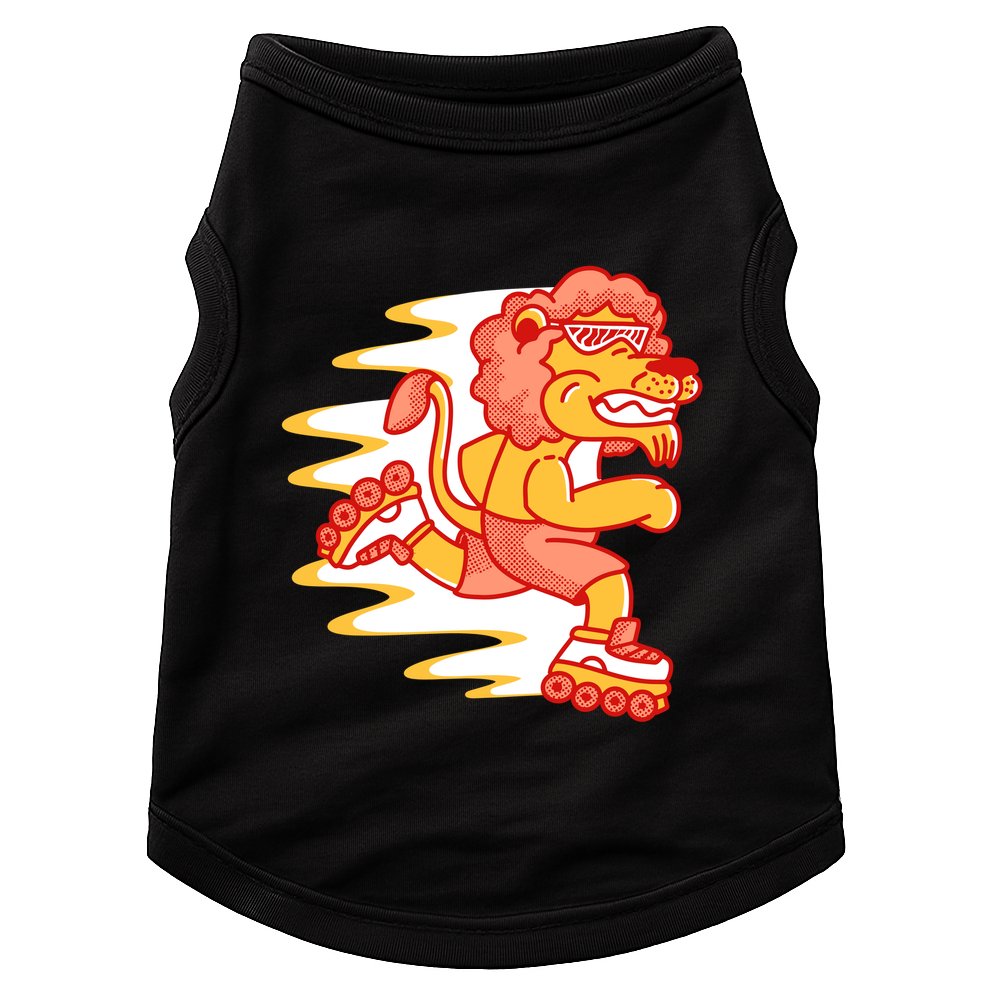 Rollerskating Lion Doggie Tank