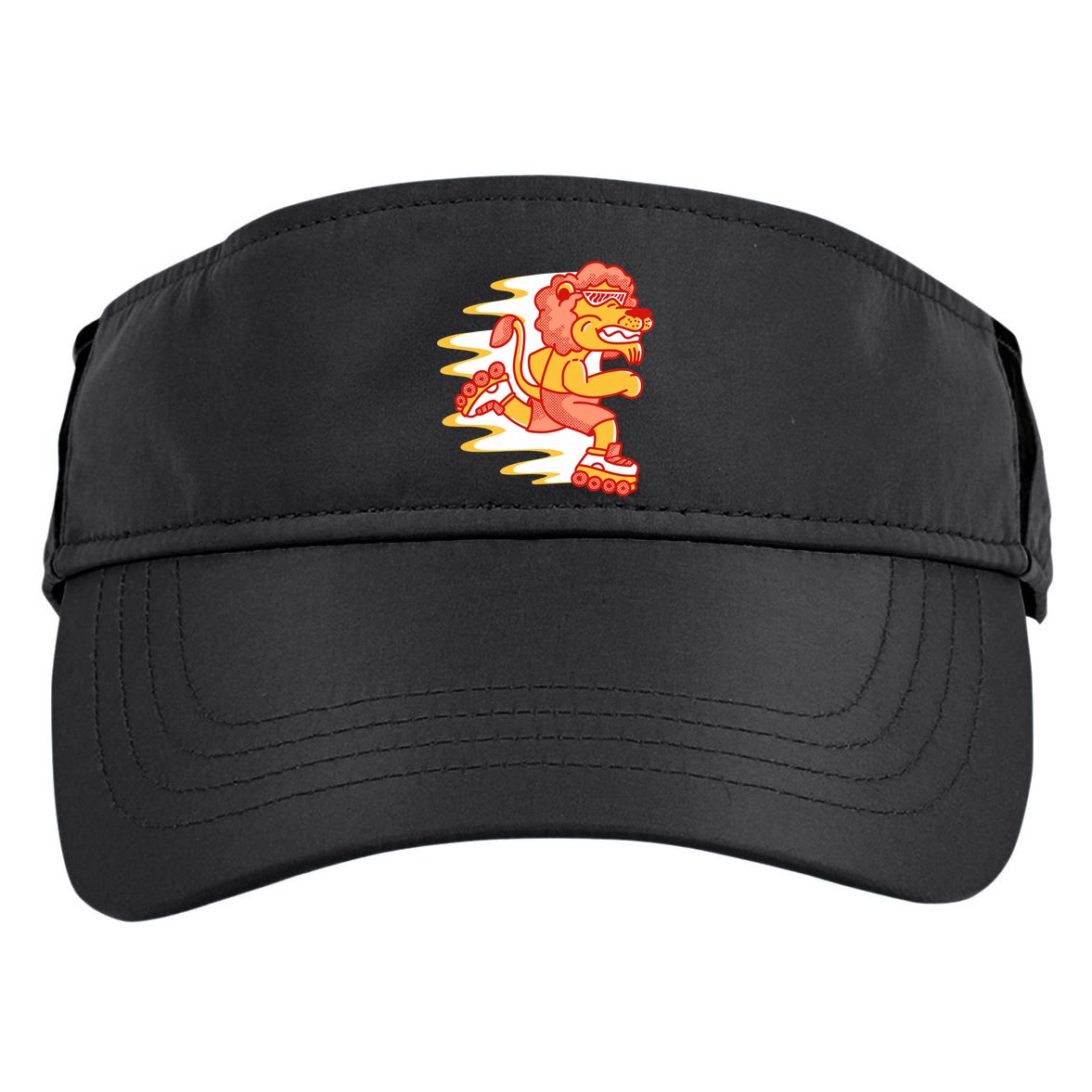 Rollerskating Lion Adult Drive Performance Visor