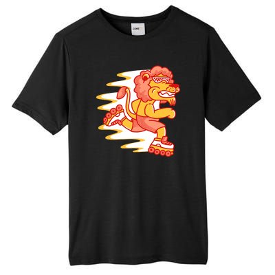 Rollerskating Lion Tall Fusion ChromaSoft Performance T-Shirt