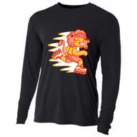 Rollerskating Lion Cooling Performance Long Sleeve Crew