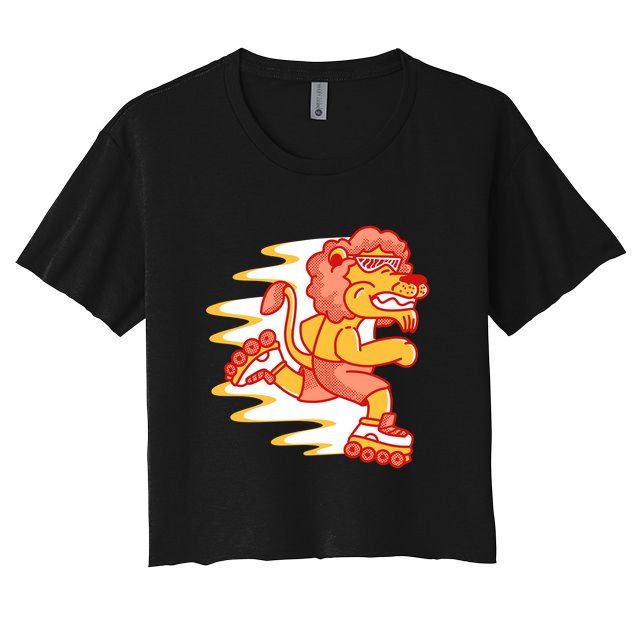 Rollerskating Lion Crop Top