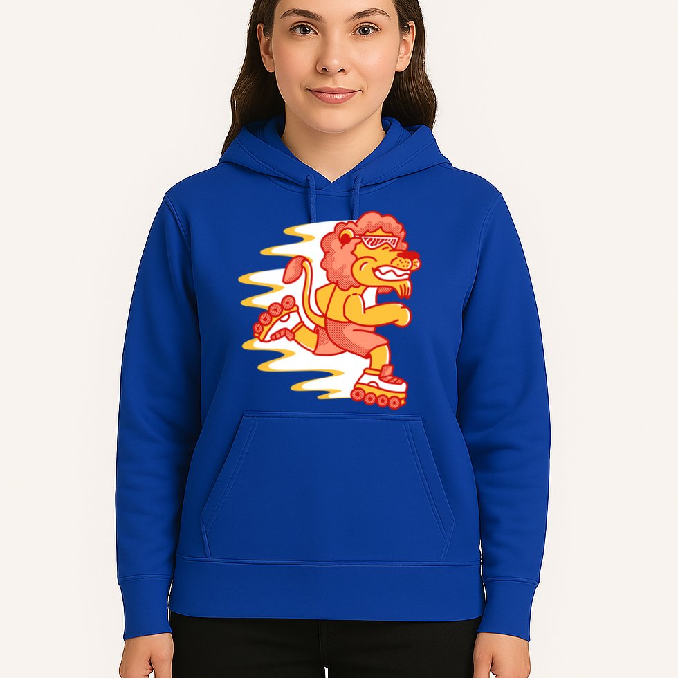 Rollerskating Lion Hoodie