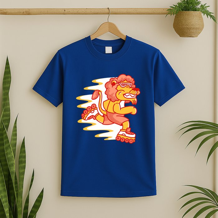 Rollerskating Lion T-Shirt