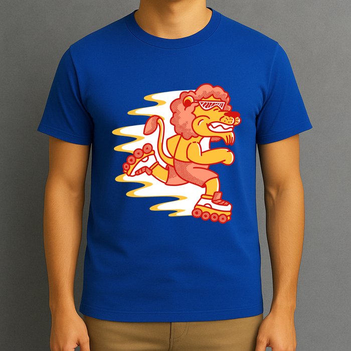 Rollerskating Lion T-Shirt