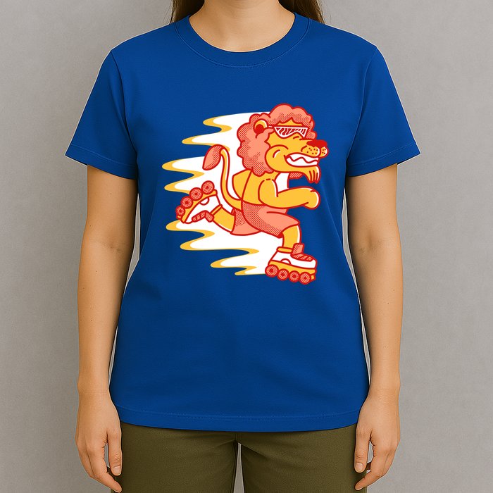 Rollerskating Lion T-Shirt