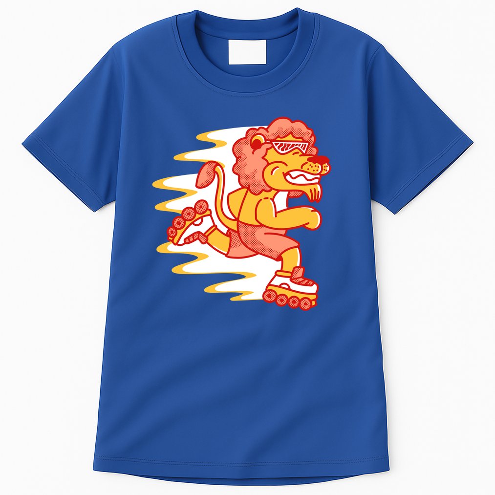 Rollerskating Lion Tall T-Shirt