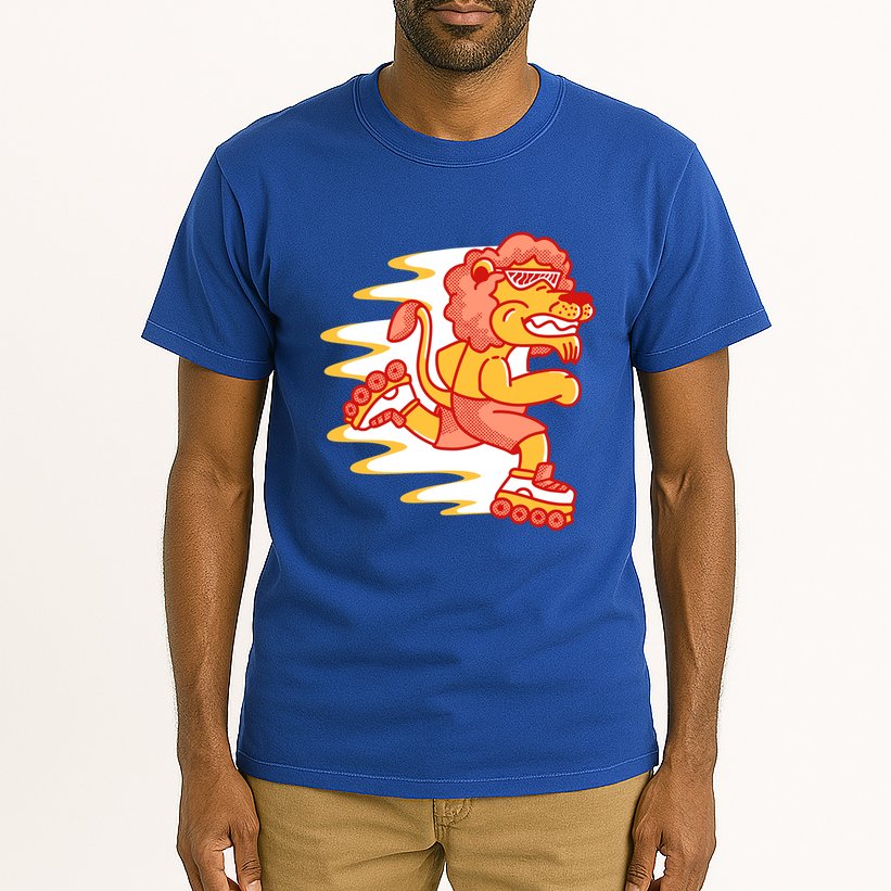 Rollerskating Lion Tall T-Shirt